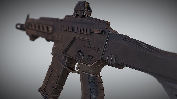 Sci-Fi Gun Low-poly 3D model