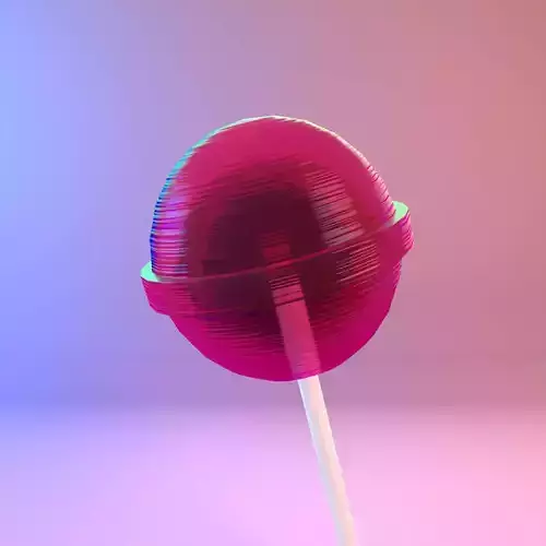 lollipop candy sugar low poly 3d model 