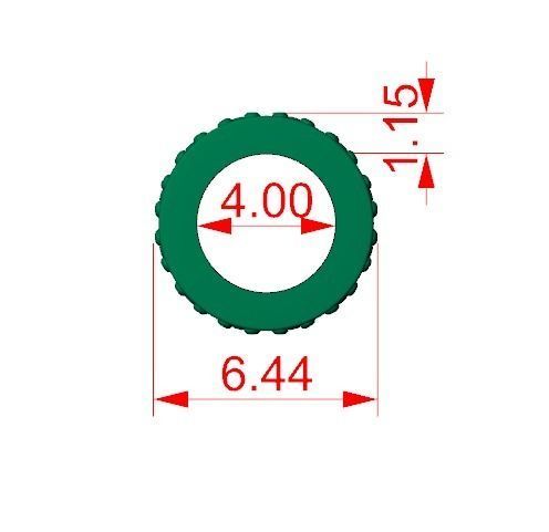 Charm tube spacer bead leather rope  3D print model_8