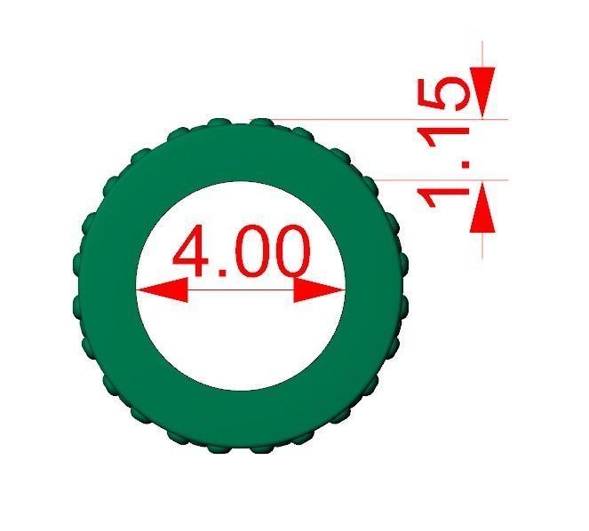 Charm tube spacer bead leather rope  3D print model_6