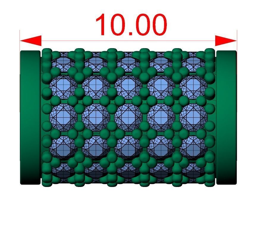 Charm tube spacer bead leather rope  3D print model_7