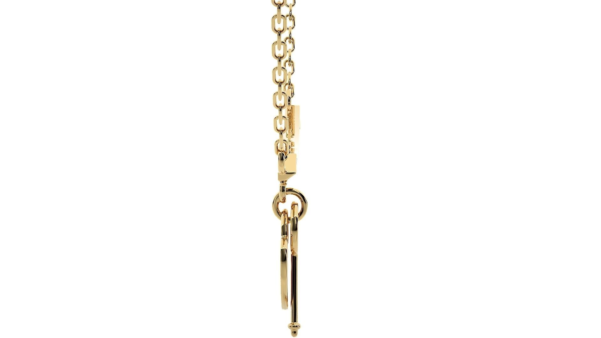 Women Lock and key pendant 3dm stl render detail 3D print model_11