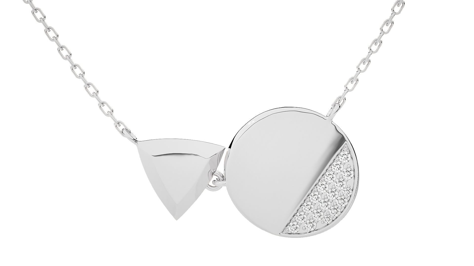 Women Diamond pendant 3dm stl render detail  3D print model_5