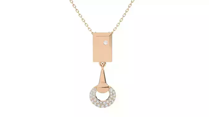 Women diamond pendant 3dm stl render detail  3D print model