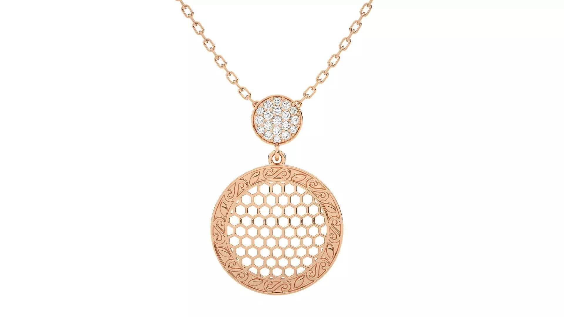 Ultra Vision Mesh Wire Women Mesh Diamond pendant 3dm stl render 3D print model_0