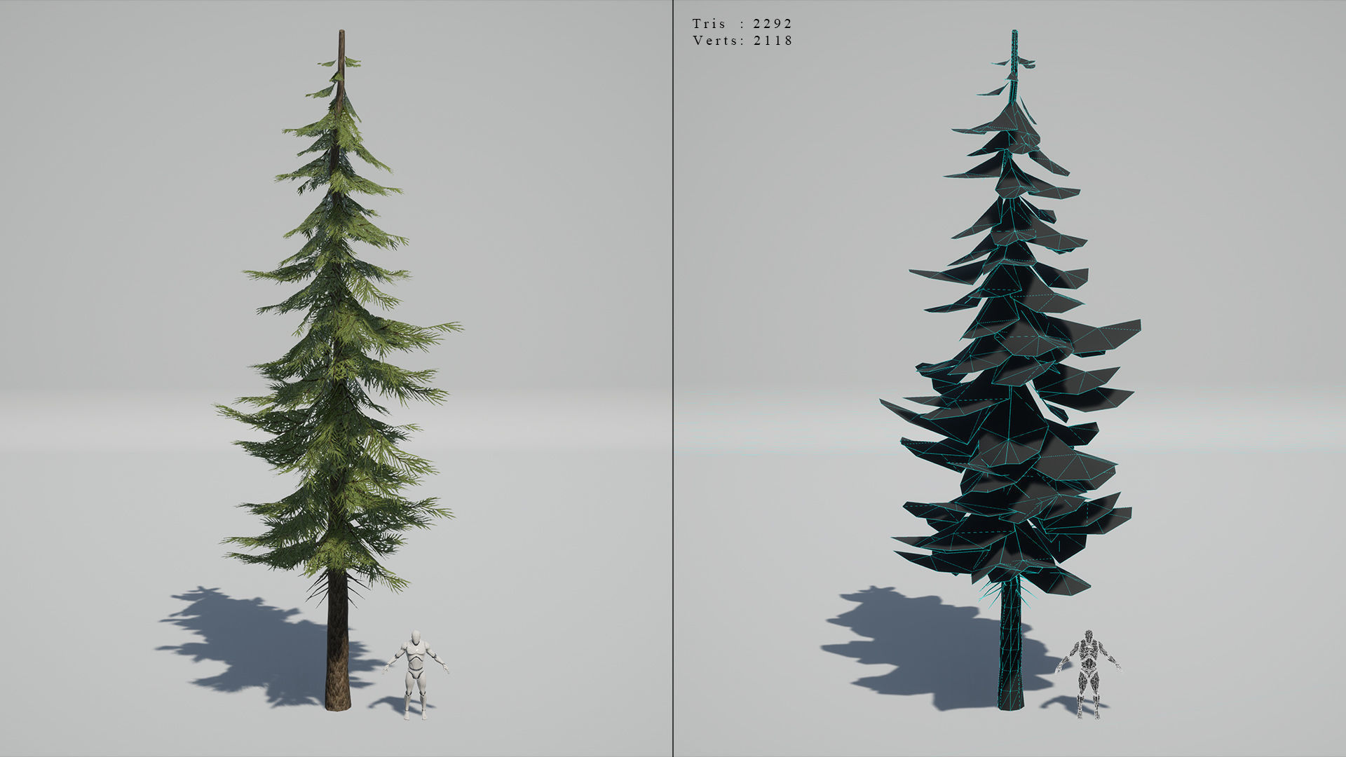 Pine Trees - High Quality Low-Poly Models -UE4-Unity-Vray-Corona Low-poly 3D model_5