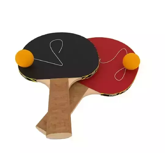 Table tennis racket Low-poly 3D model Low-poly 3D model
