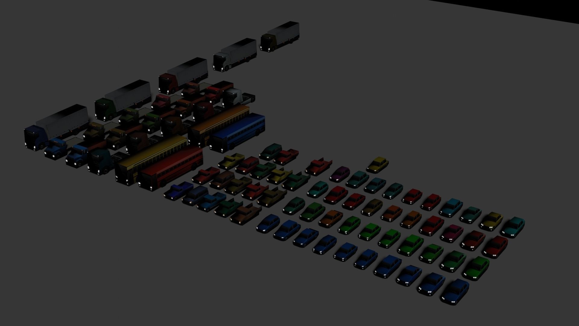 EXTREME Low Poly Vehicles Low-poly 3D model_11