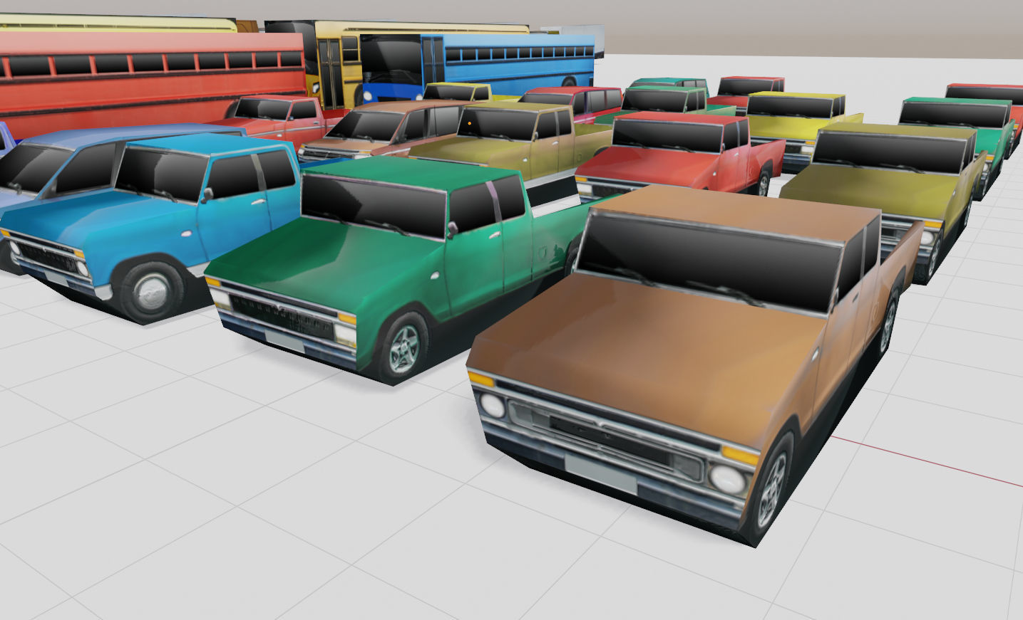 EXTREME Low Poly Vehicles Low-poly 3D model_1