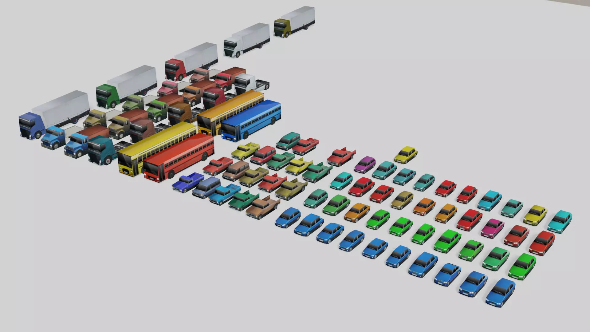 EXTREME Low Poly Vehicles Low-poly 3D model_0