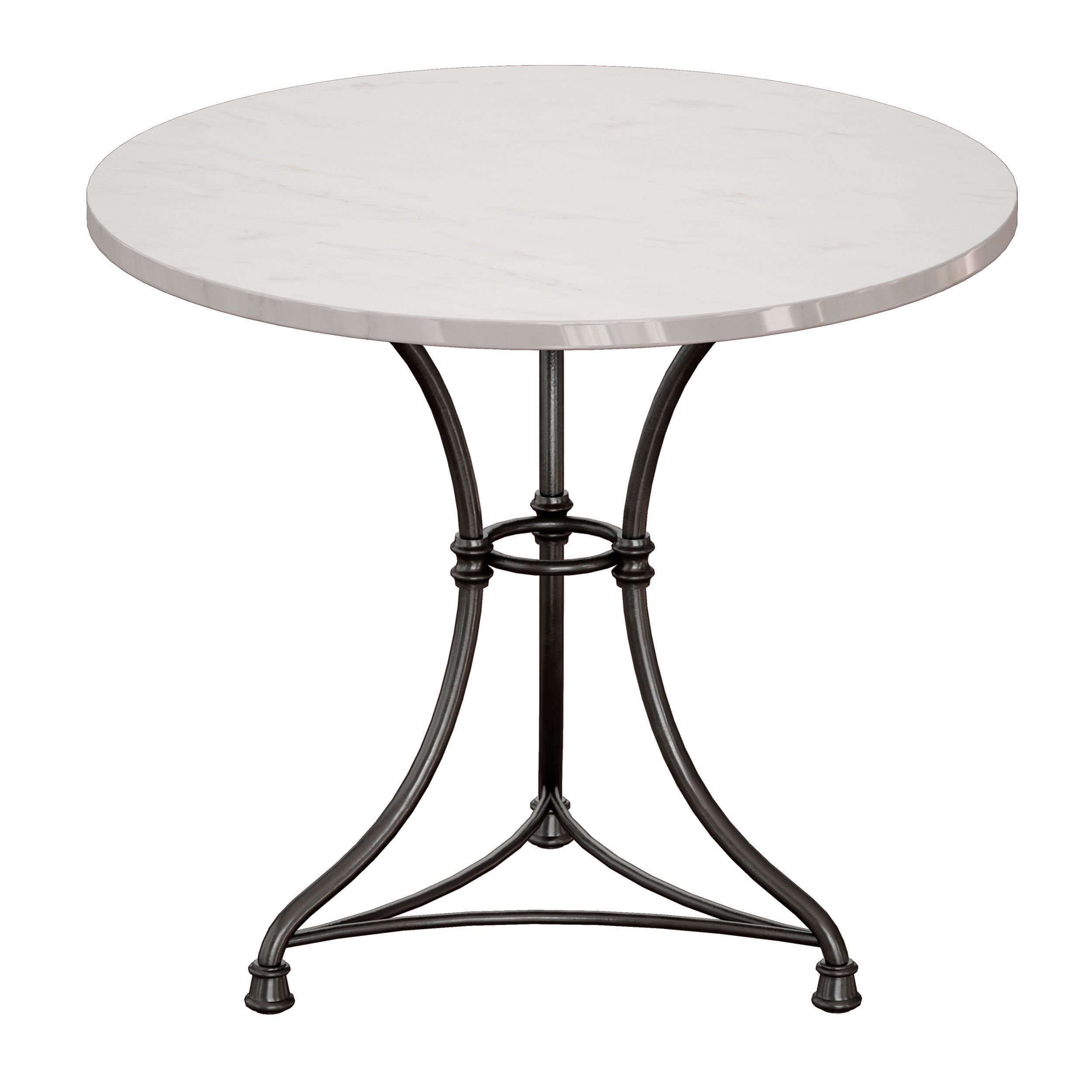 French Kitchen Round Bistro Table Crate and Barrel 3D model_4