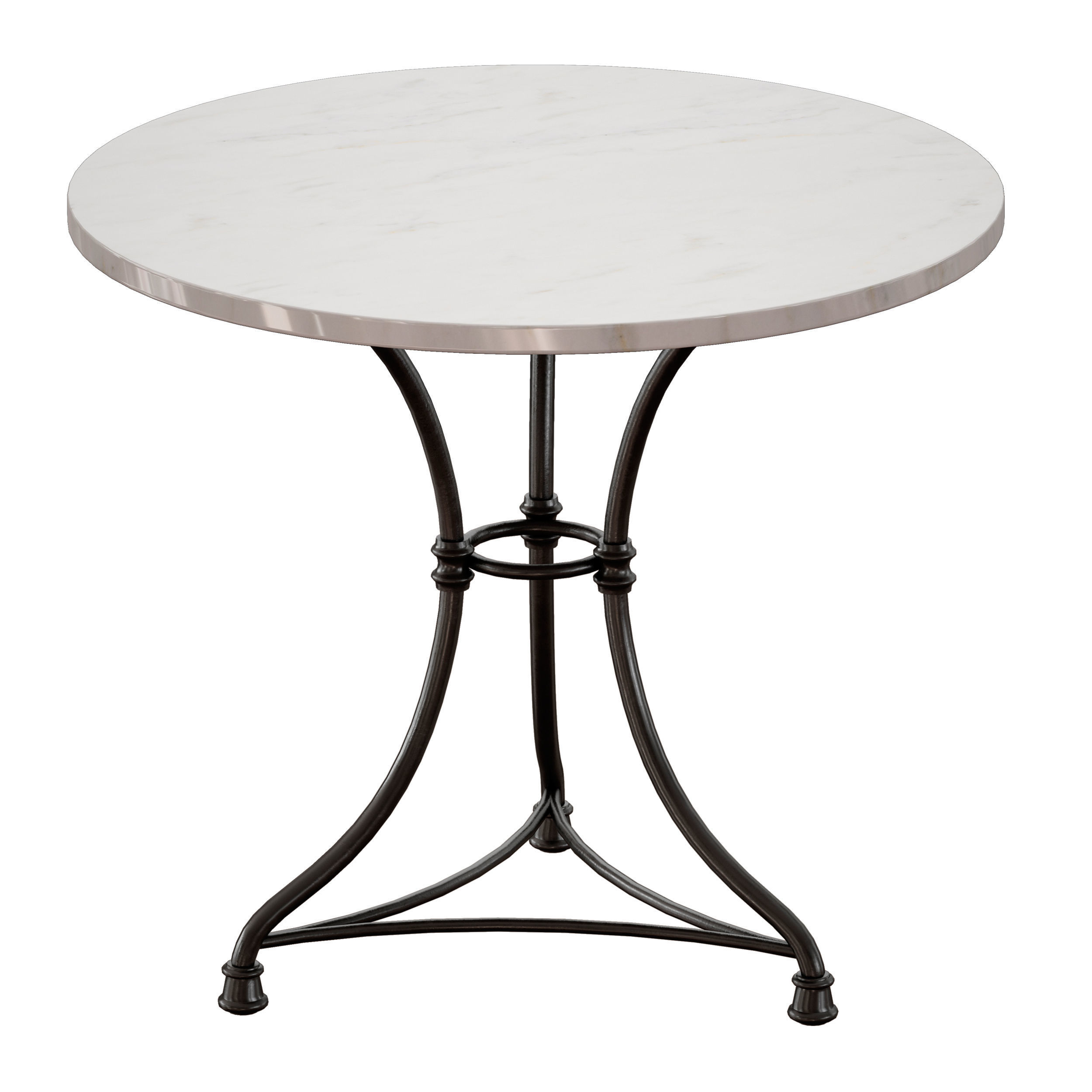 French Kitchen Round Bistro Table Crate and Barrel 3D model_7
