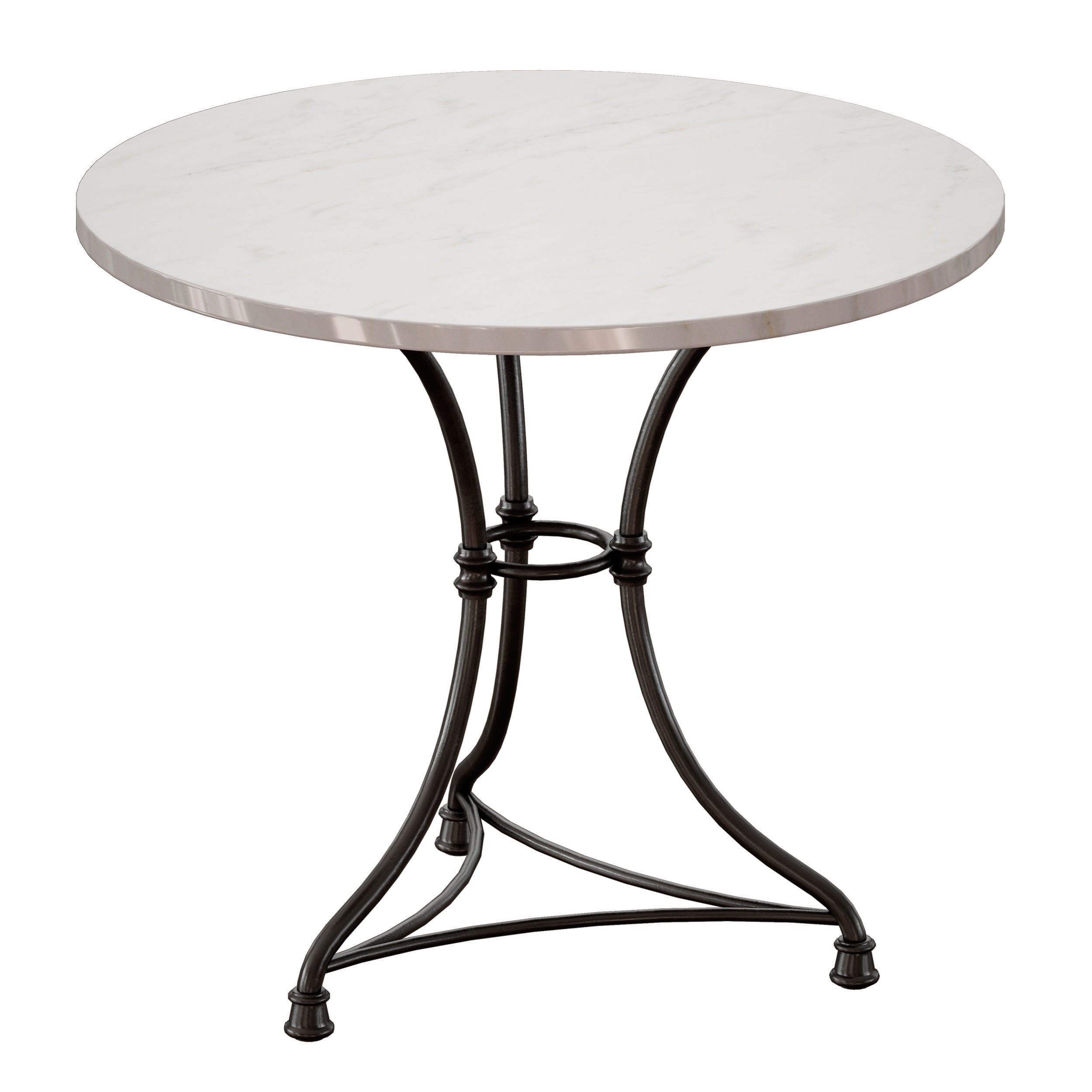 French Kitchen Round Bistro Table Crate and Barrel 3D model_6