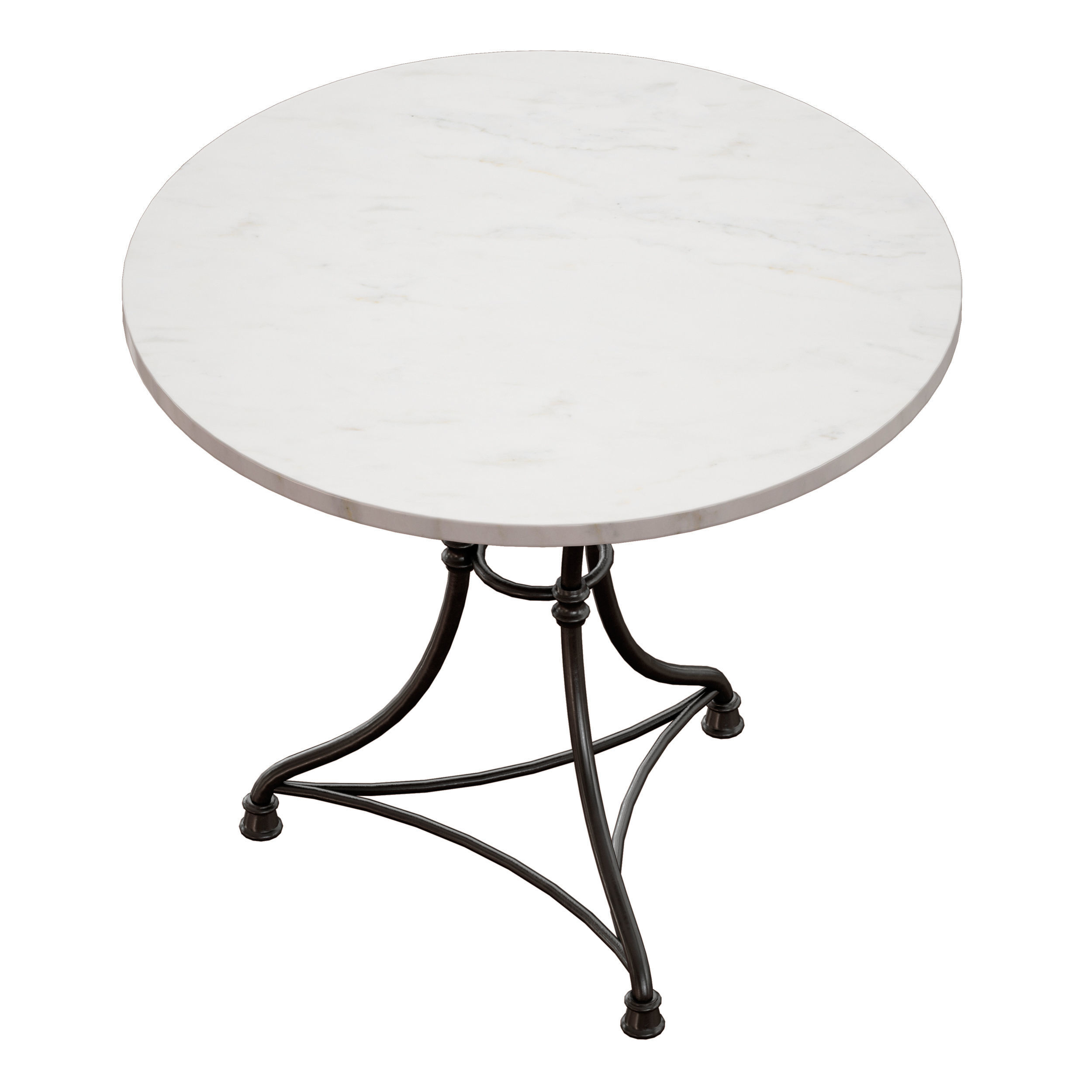 French Kitchen Round Bistro Table Crate and Barrel 3D model_8