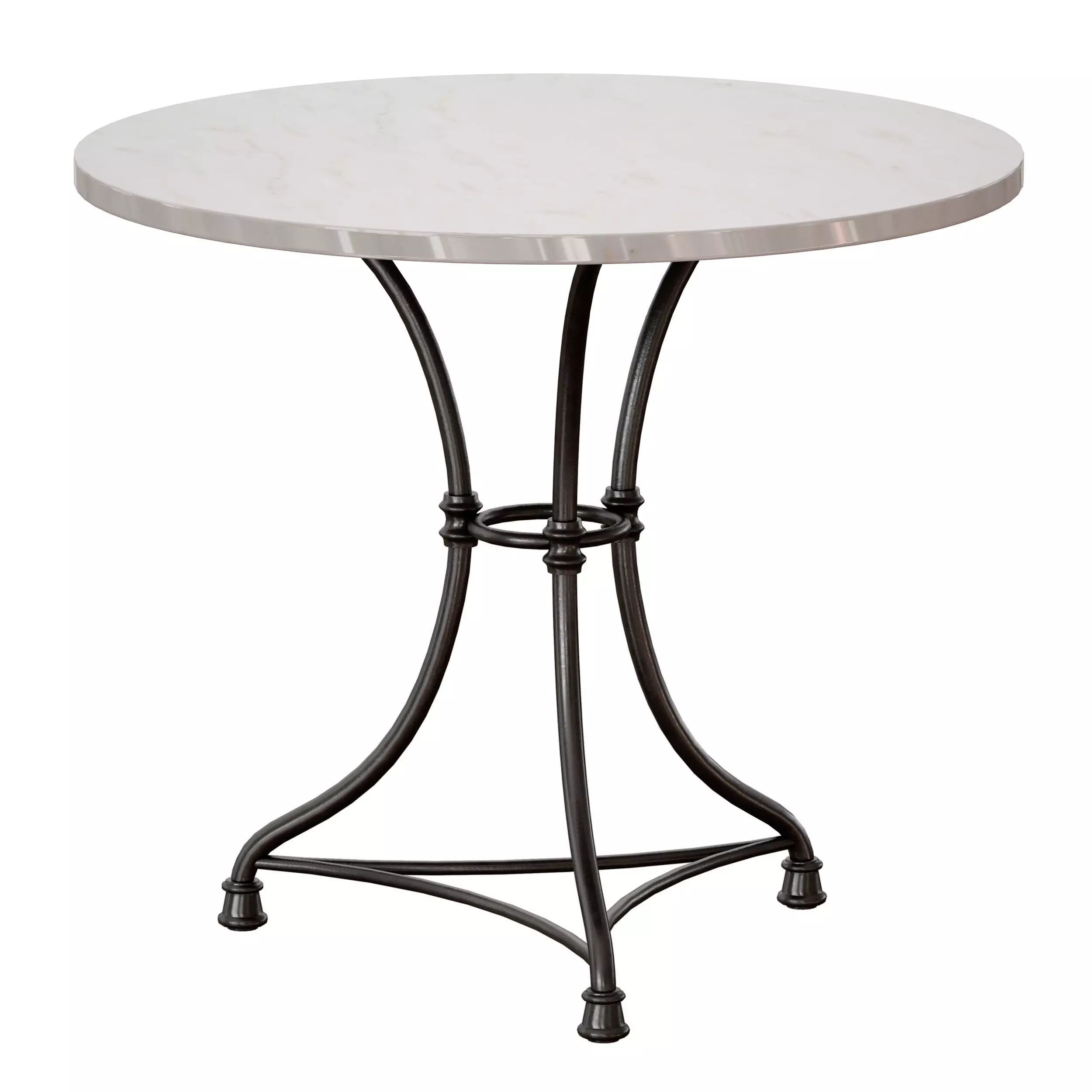 French Kitchen Round Bistro Table Crate and Barrel 3D model_0