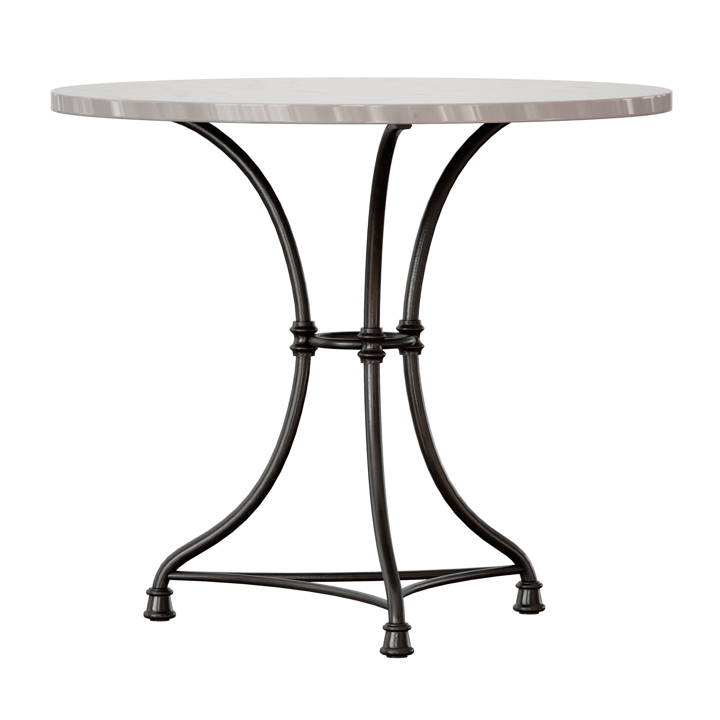 French Kitchen Round Bistro Table Crate and Barrel 3D model_1