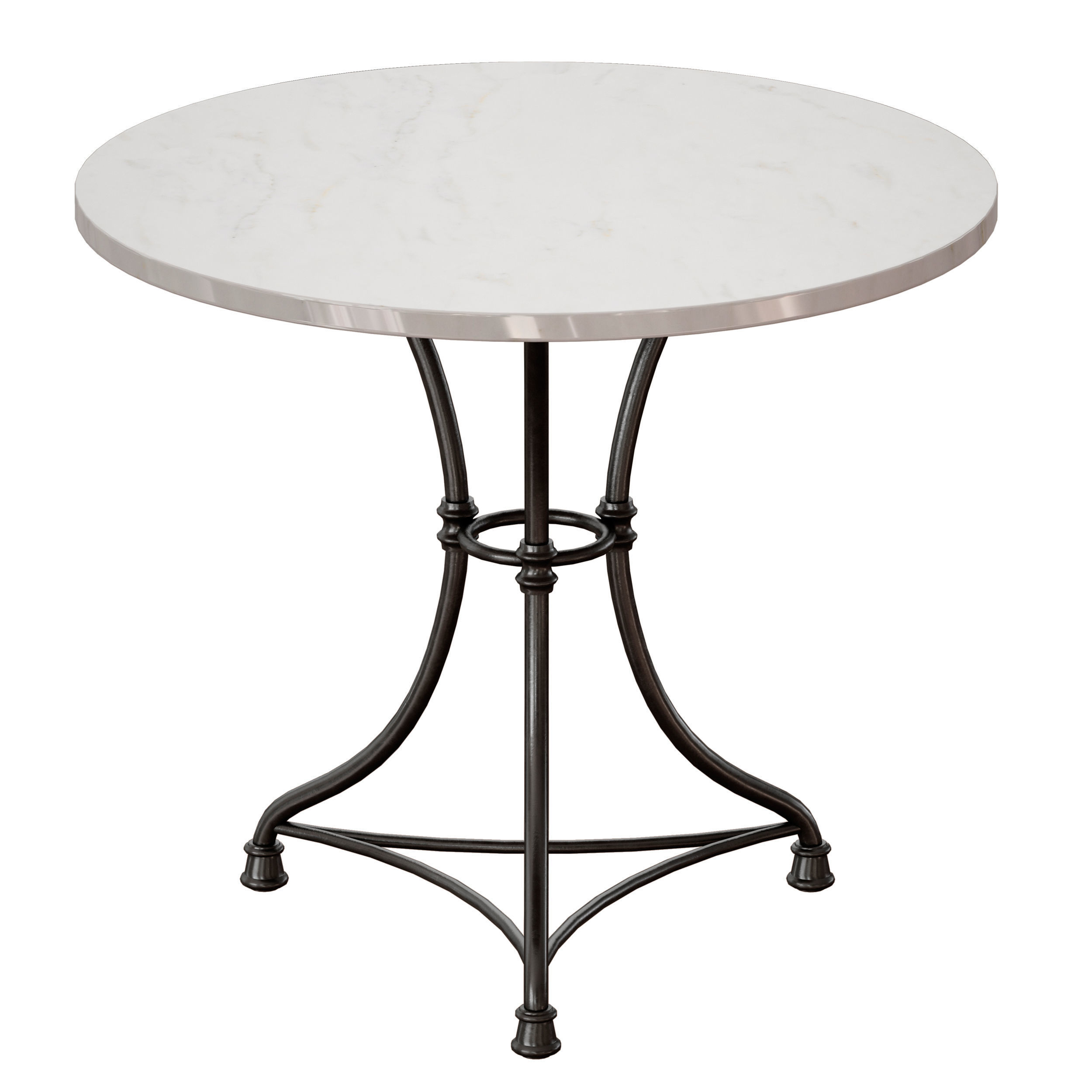 French Kitchen Round Bistro Table Crate and Barrel 3D model_5
