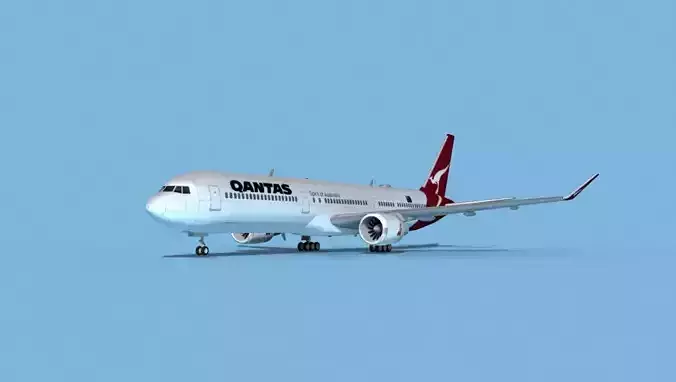 Boeing 767-400 Qantas 3D model