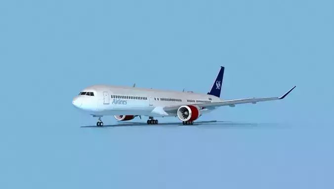 Boeing 767-400 SAS 3D model