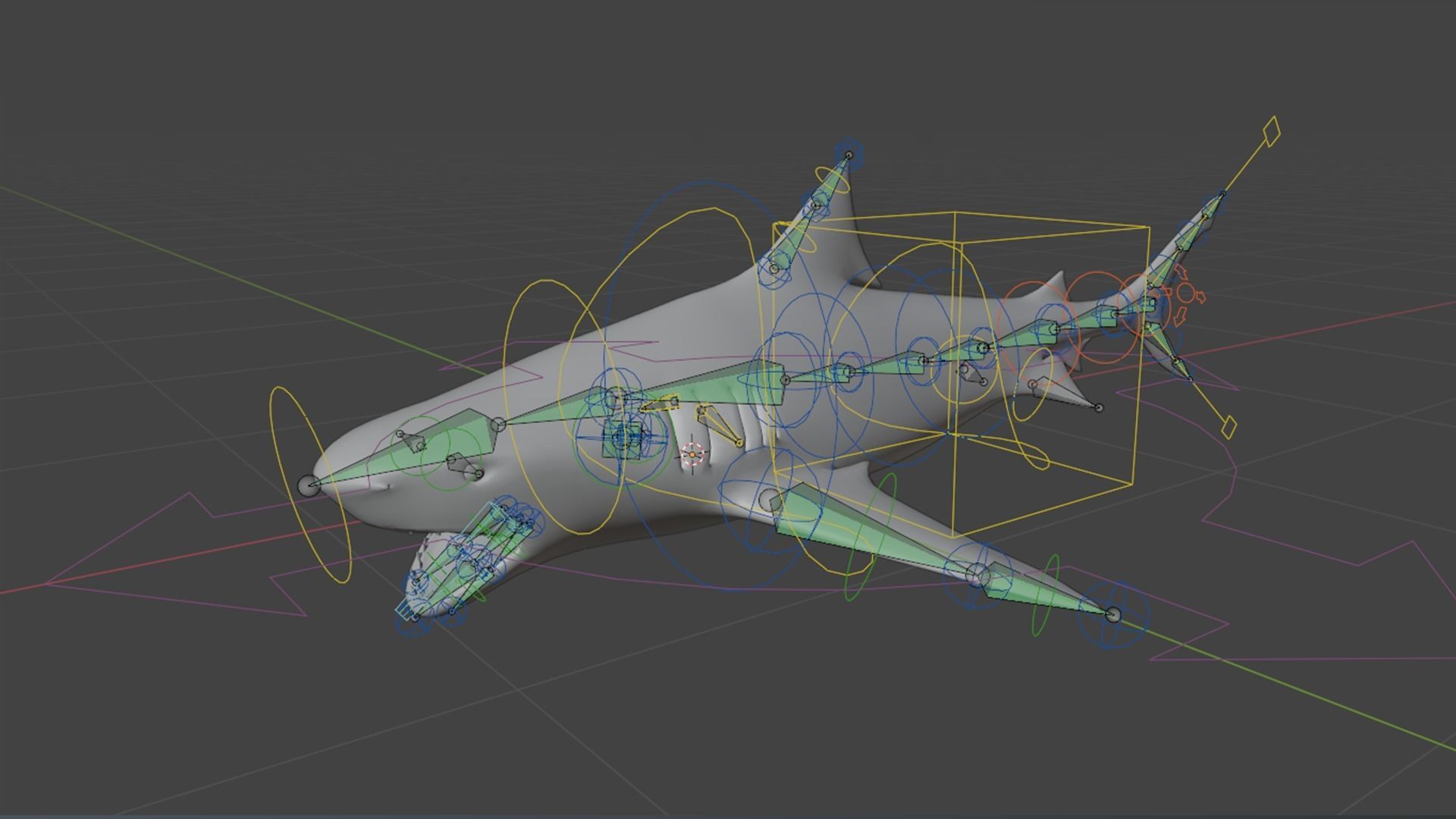 Tiger Shark Low-poly 3D model Low-poly 3D model_7