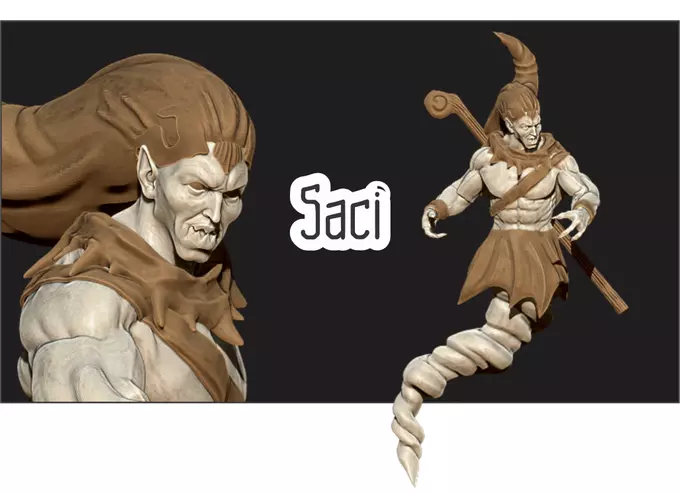 saci monster 3D print model