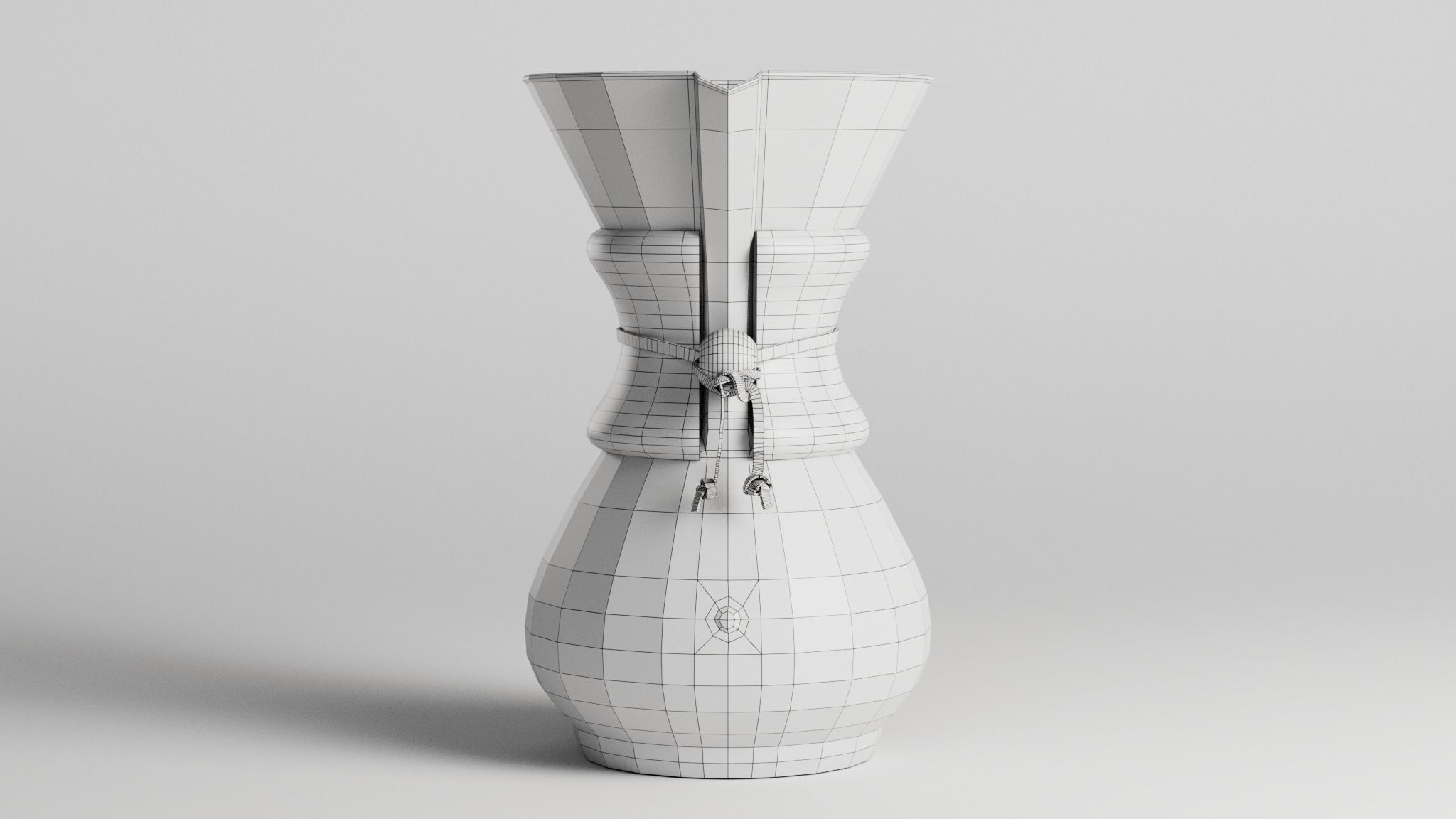 Chemex coffee brewer with wooden handle 3D model_6