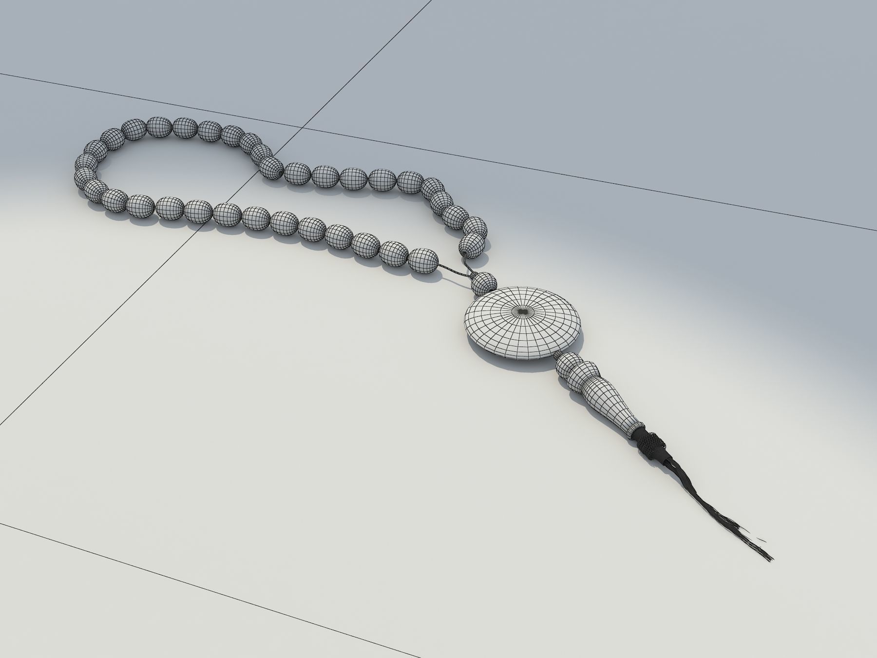 Islamic Prayer Beads Masbaha 3D model 3D model_3