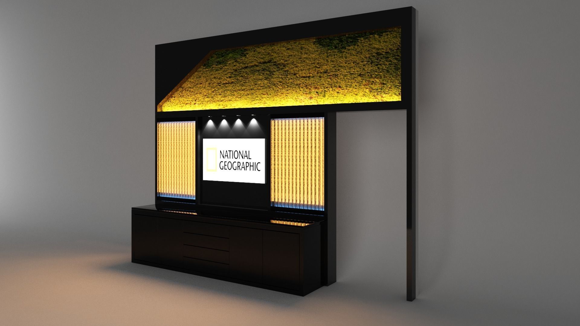 Bubble Wall Bar Tv Unit 3D model_4