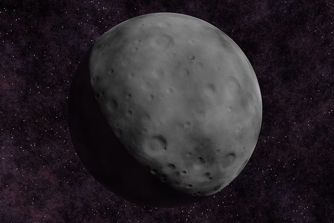 rocky planet 003-alfa Low-poly 3D model