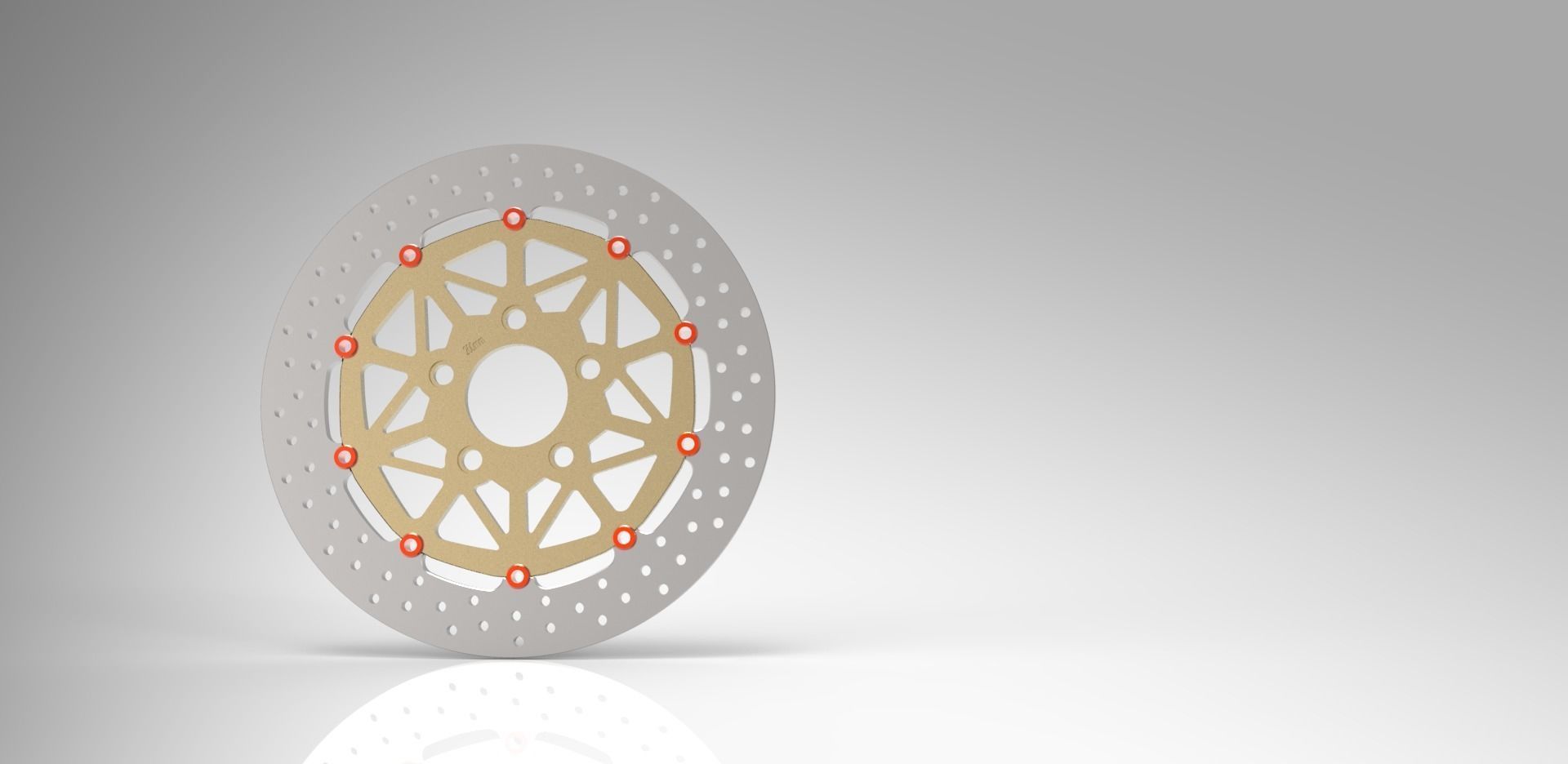 200mm BRAKE DISK for motor bike or scooter 3D print model_1