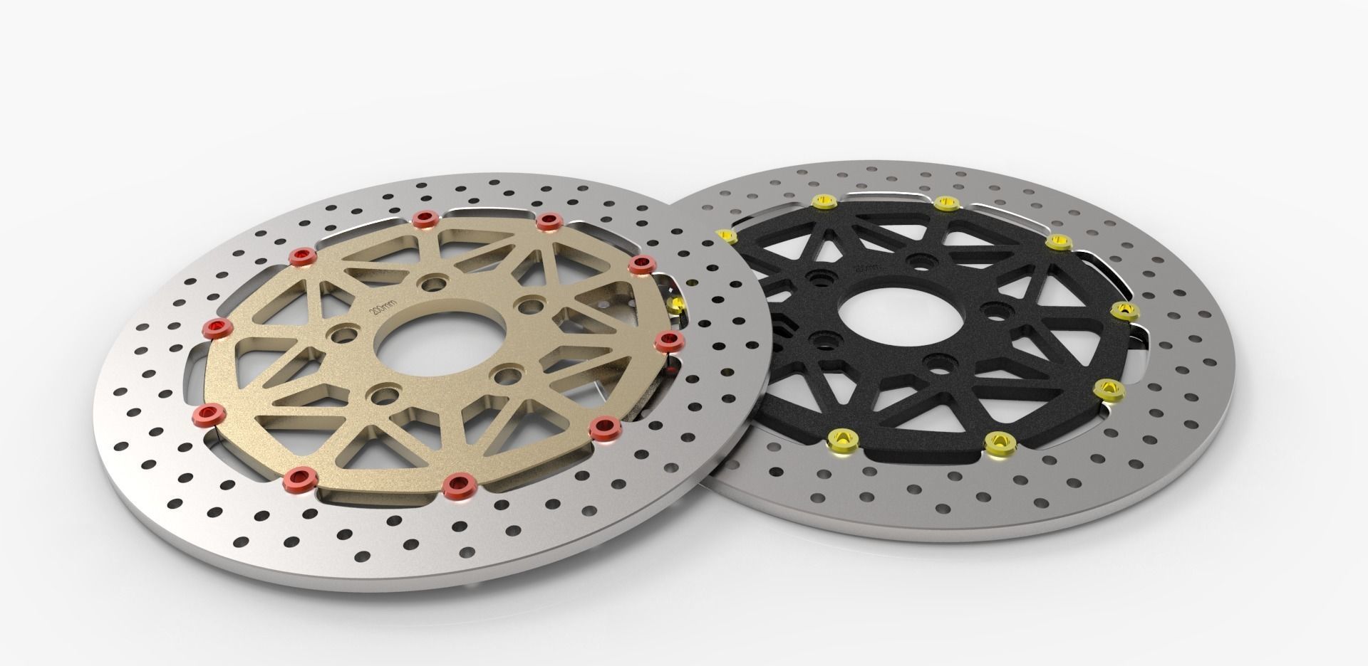 200mm BRAKE DISK for motor bike or scooter 3D print model_2