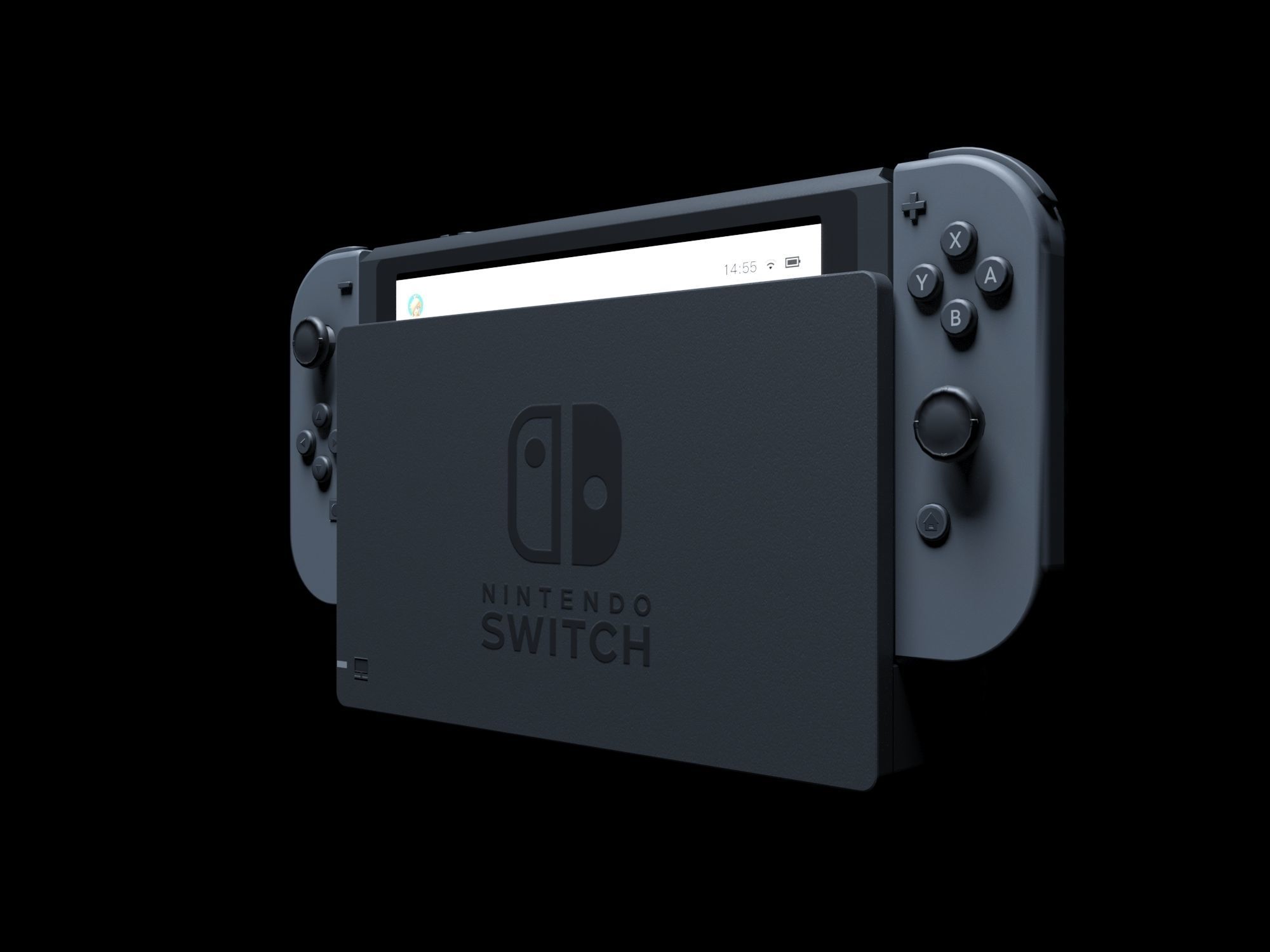 nintendo switch Low-poly 3D model_2