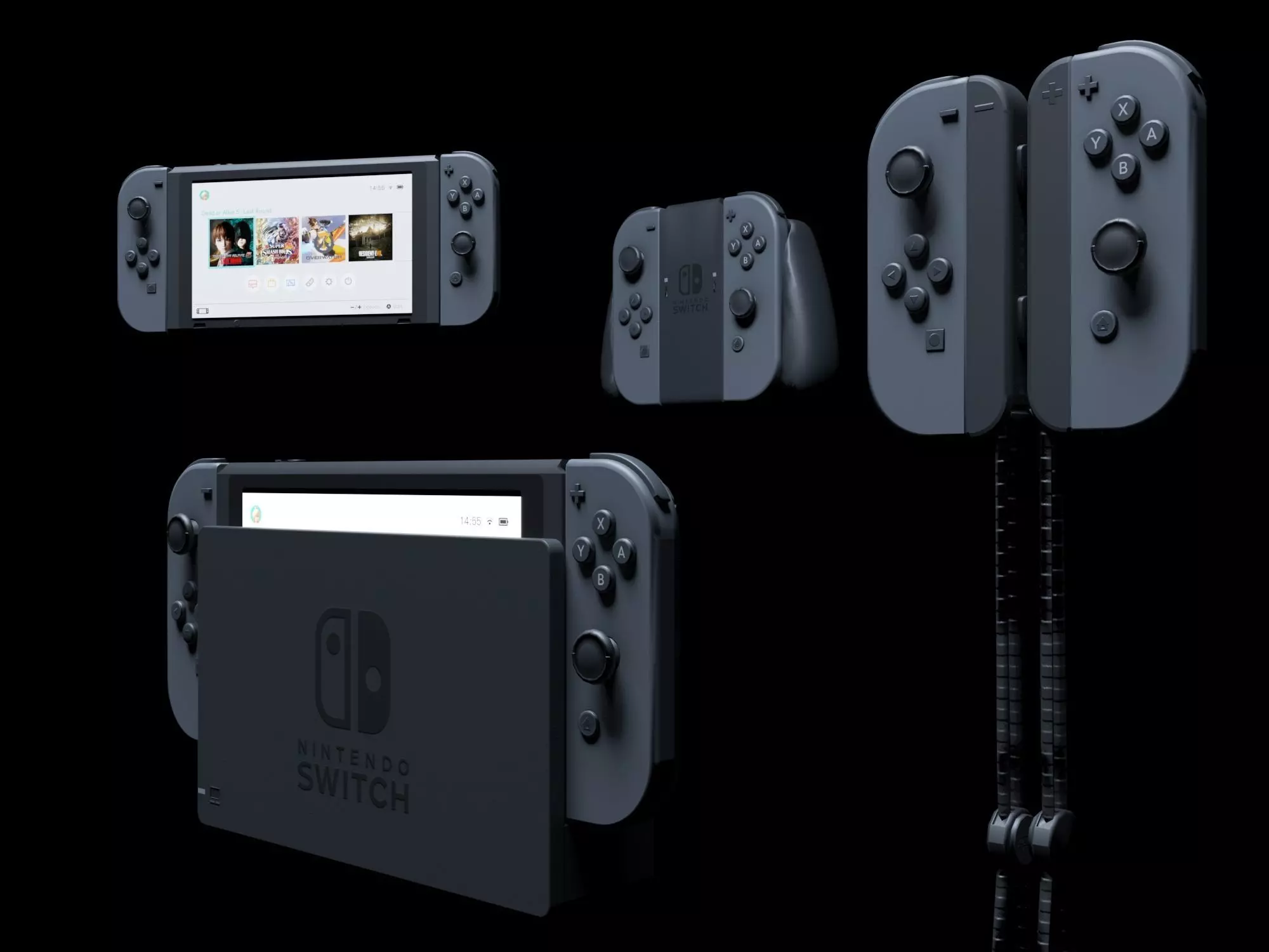 nintendo switch Low-poly 3D model_0