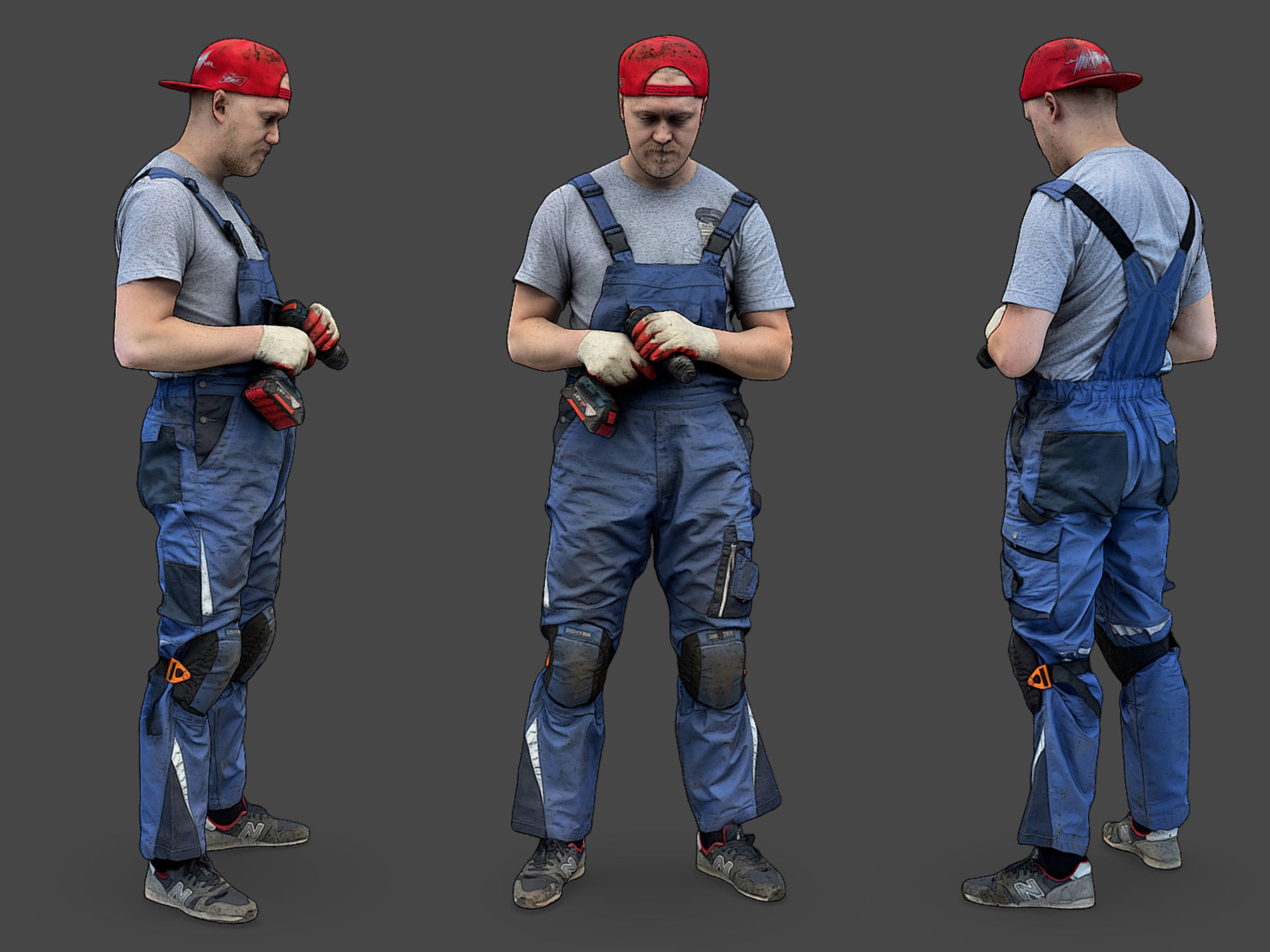Stylized Car Mechanics Characters 3D Model Collection_3