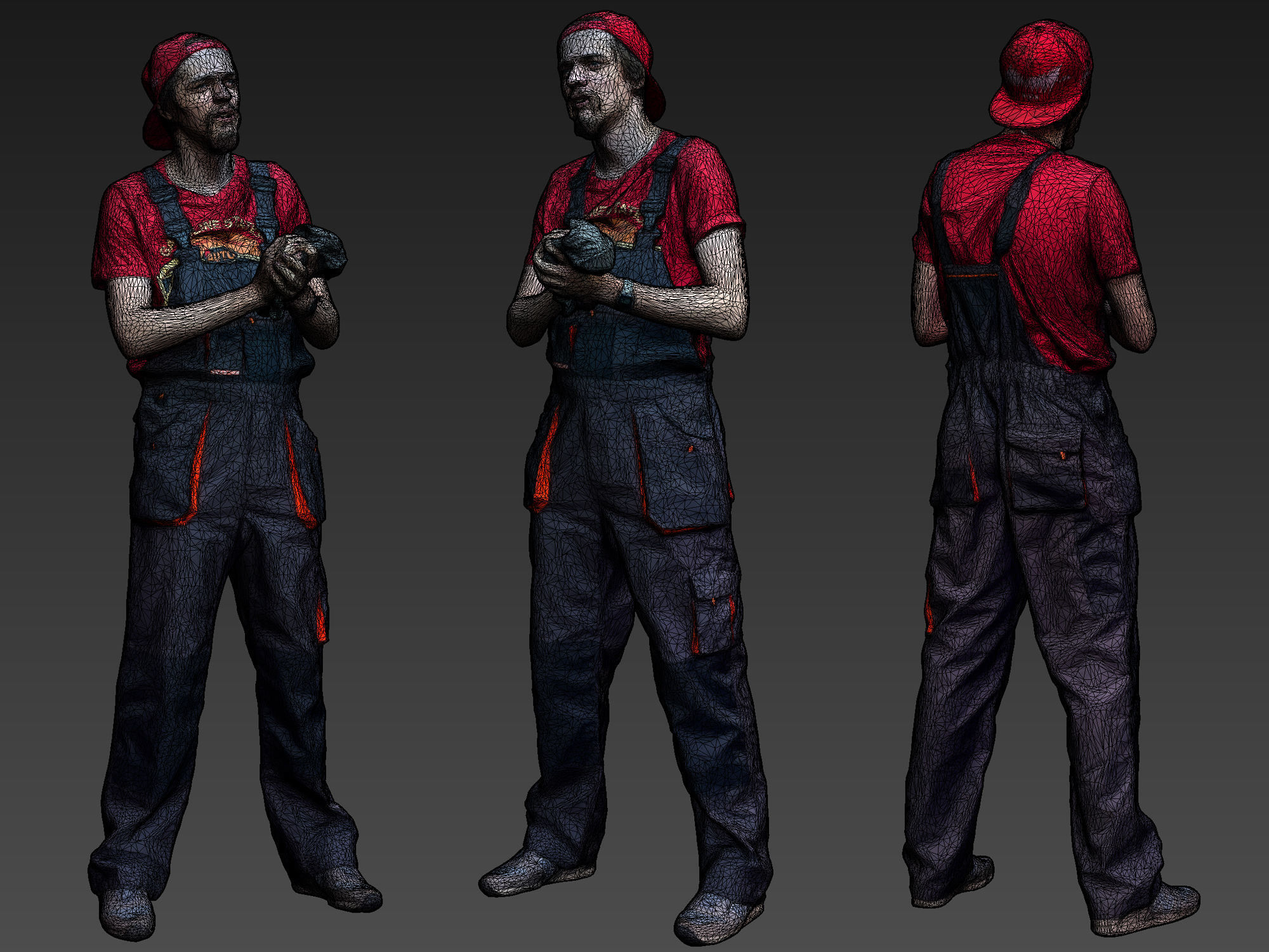 Stylized Car Mechanics Characters 3D Model Collection_9