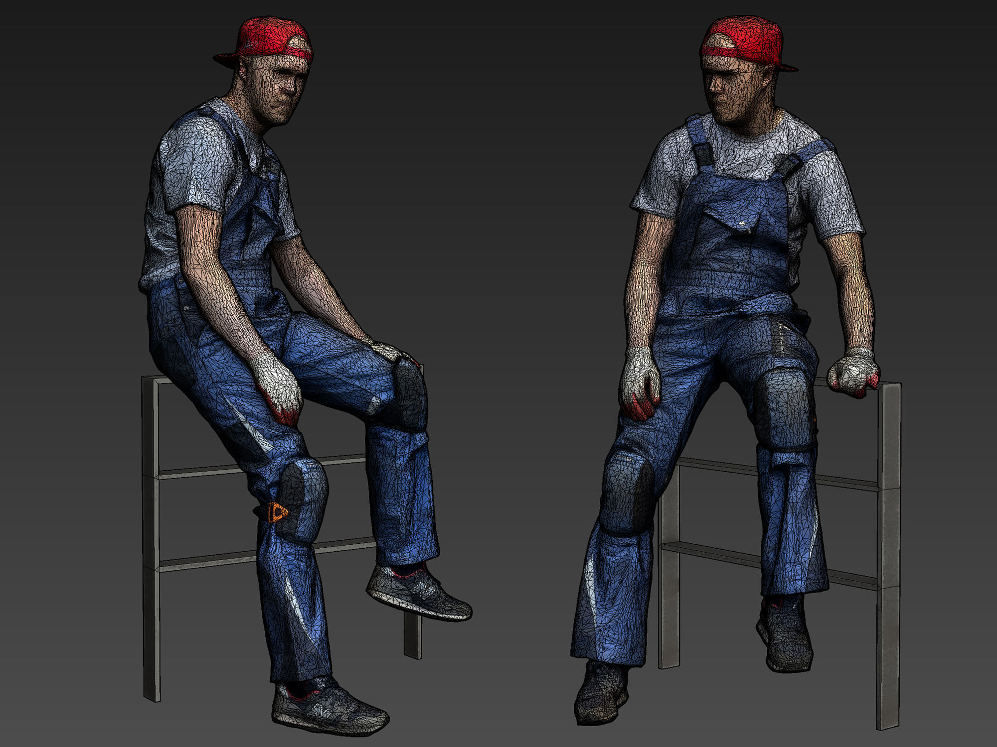 Stylized Car Mechanics Characters 3D Model Collection_13