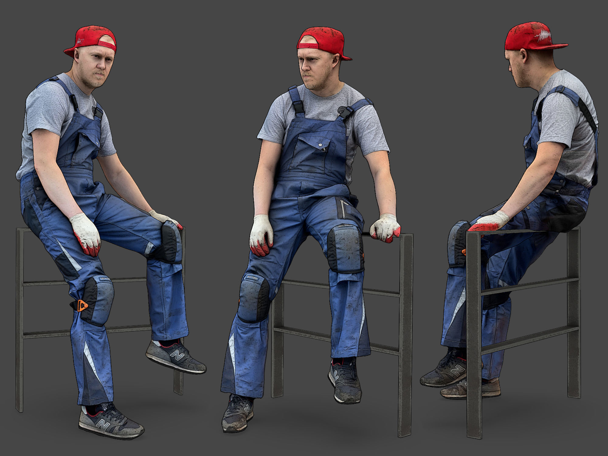 Stylized Car Mechanics Characters 3D Model Collection_11