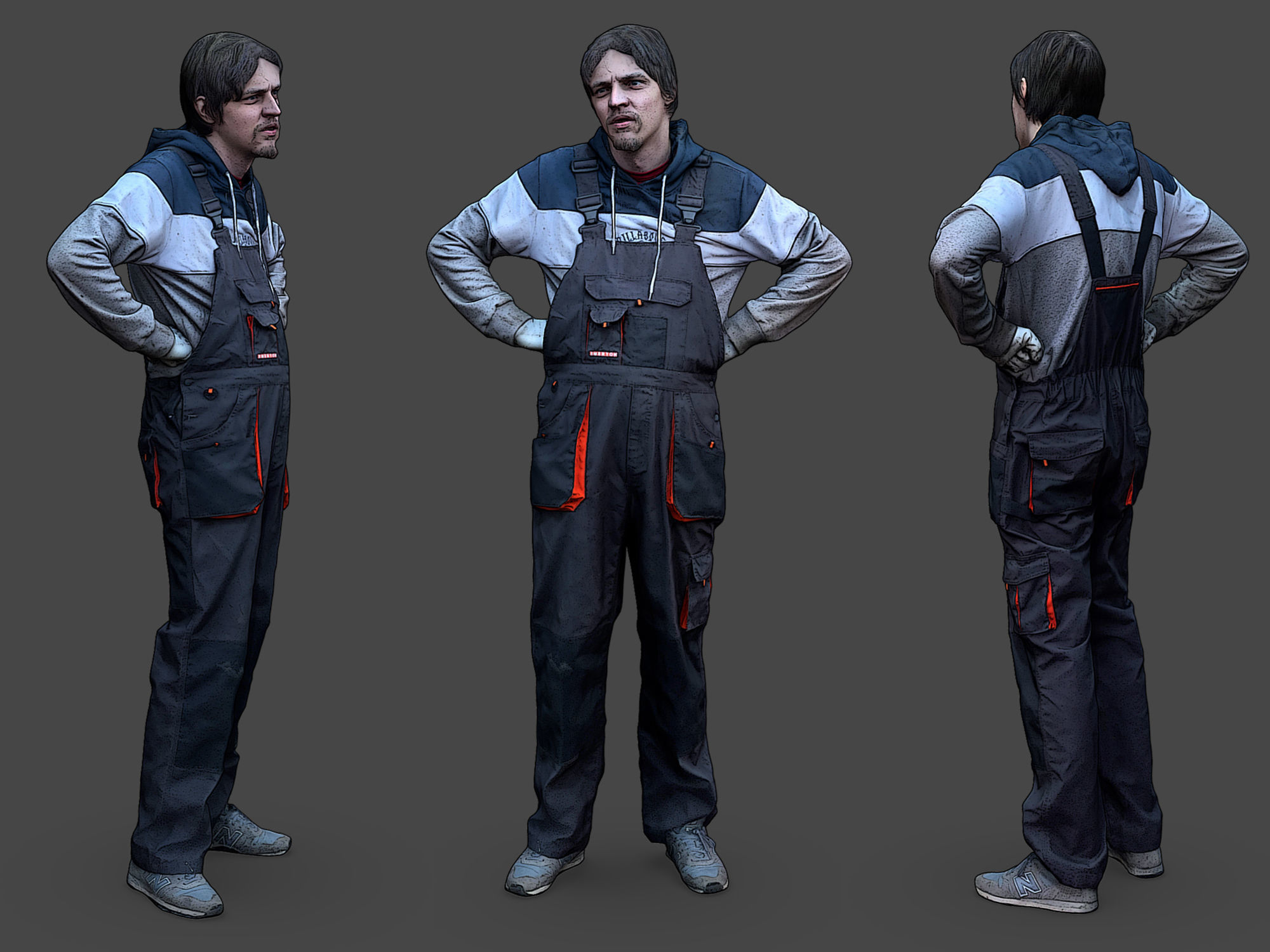 Stylized Car Mechanics Characters 3D Model Collection_31