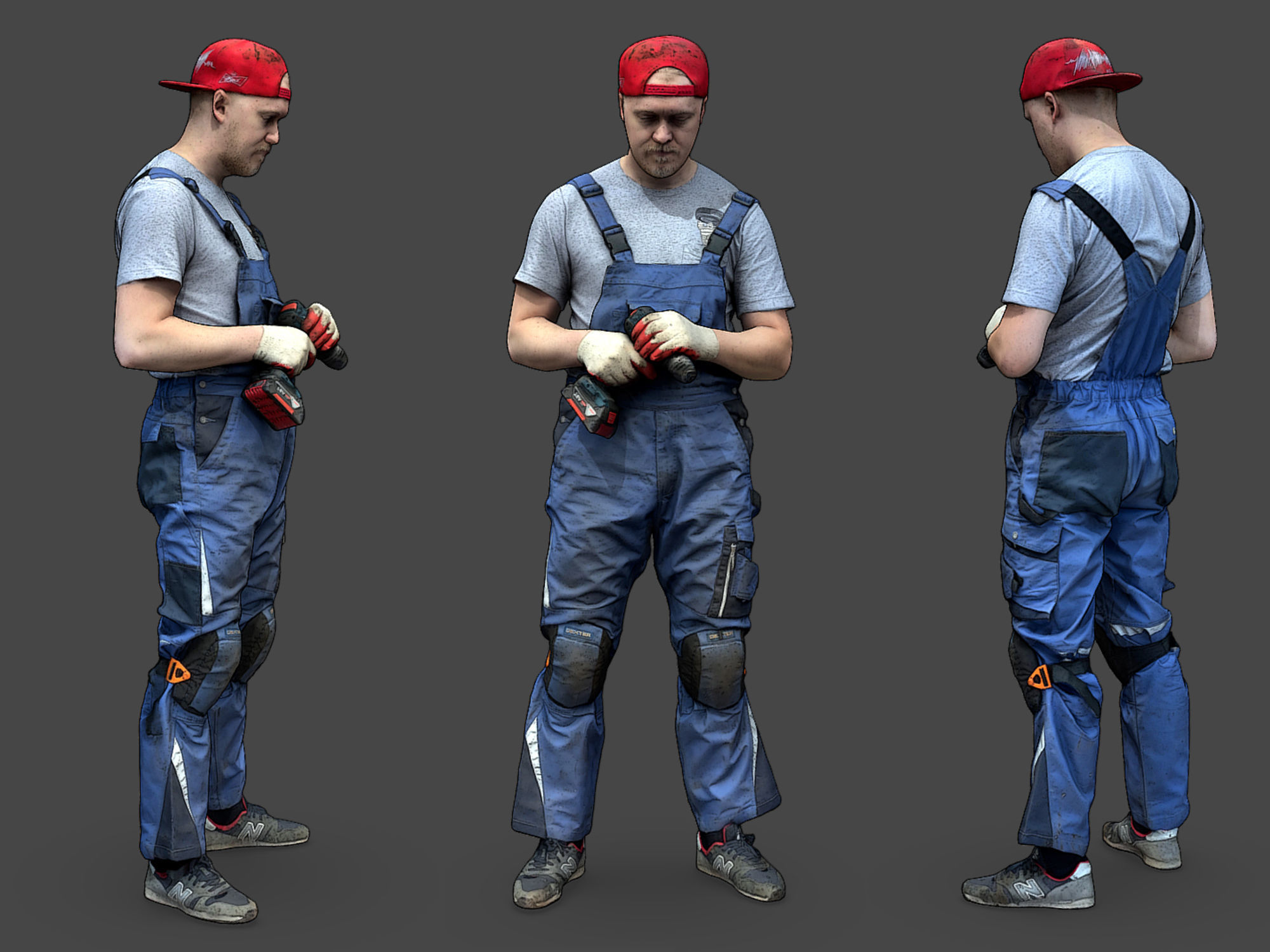 Stylized Car Mechanics Characters 3D Model Collection_2
