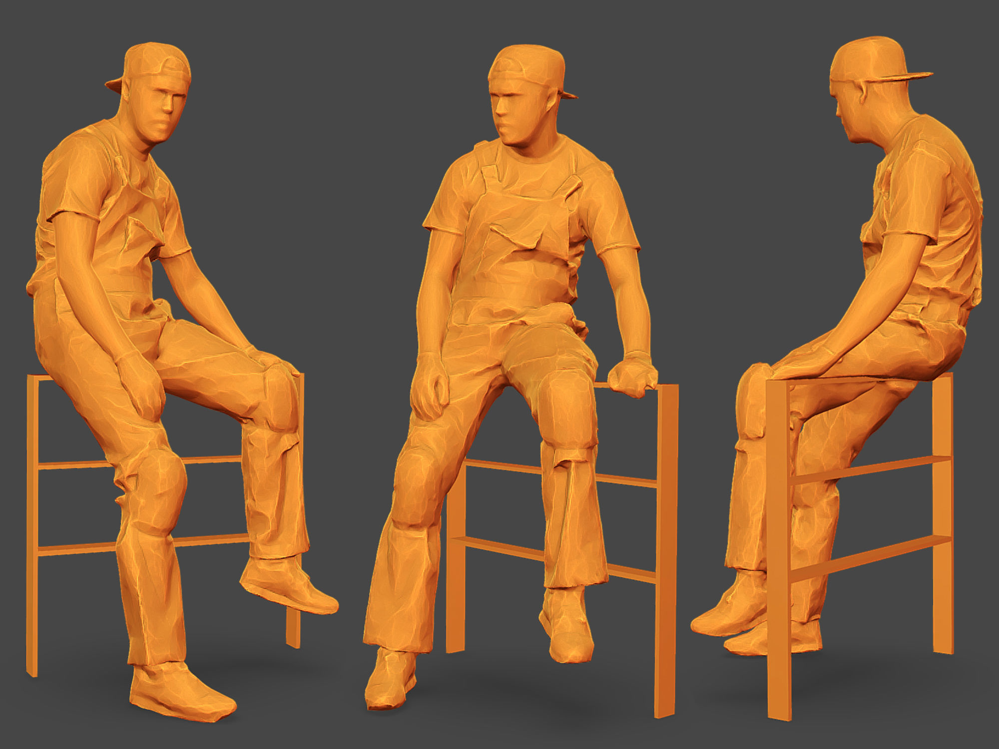 Stylized Car Mechanics Characters 3D Model Collection_12