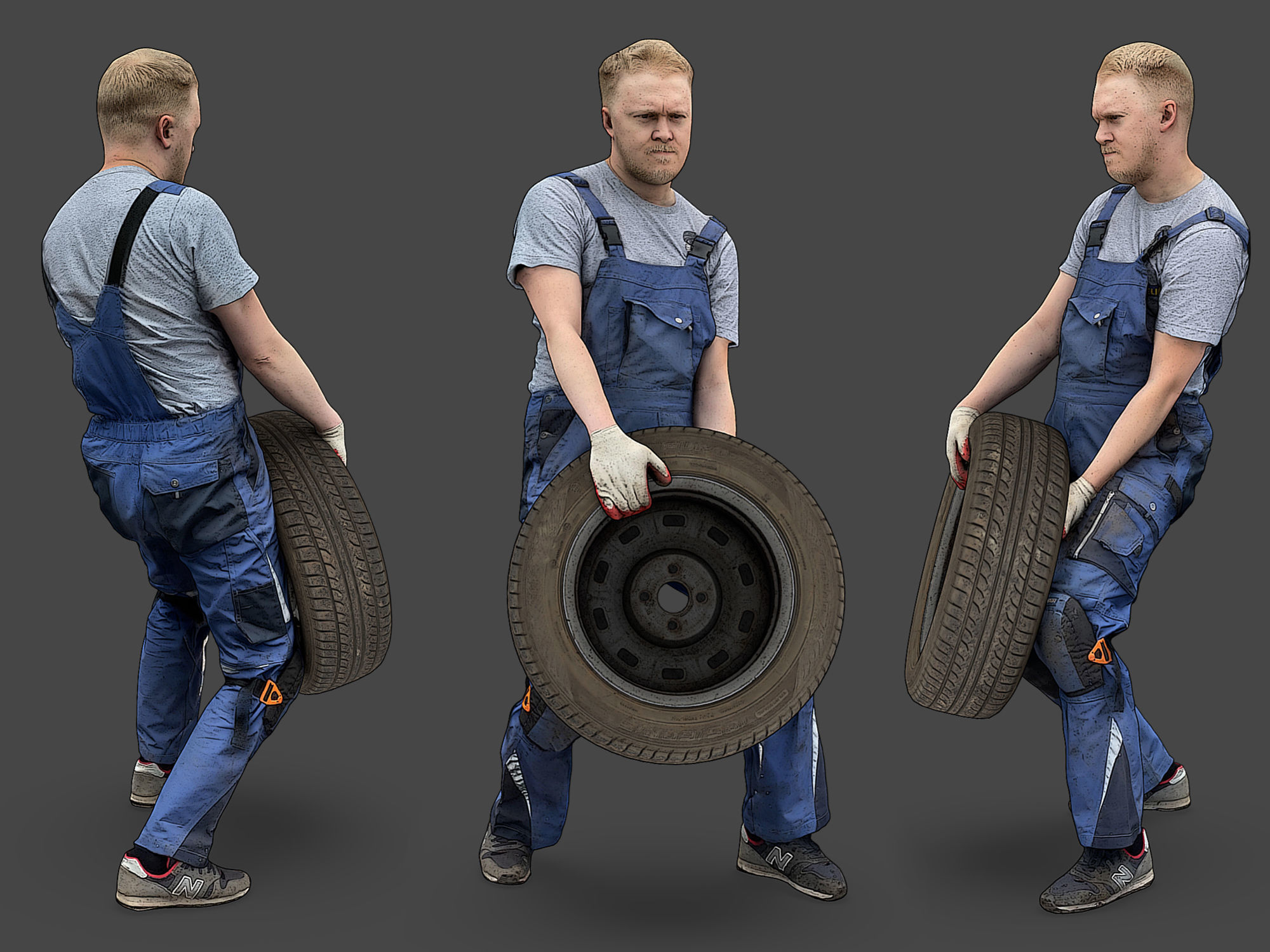 Stylized Car Mechanics Characters 3D Model Collection_20
