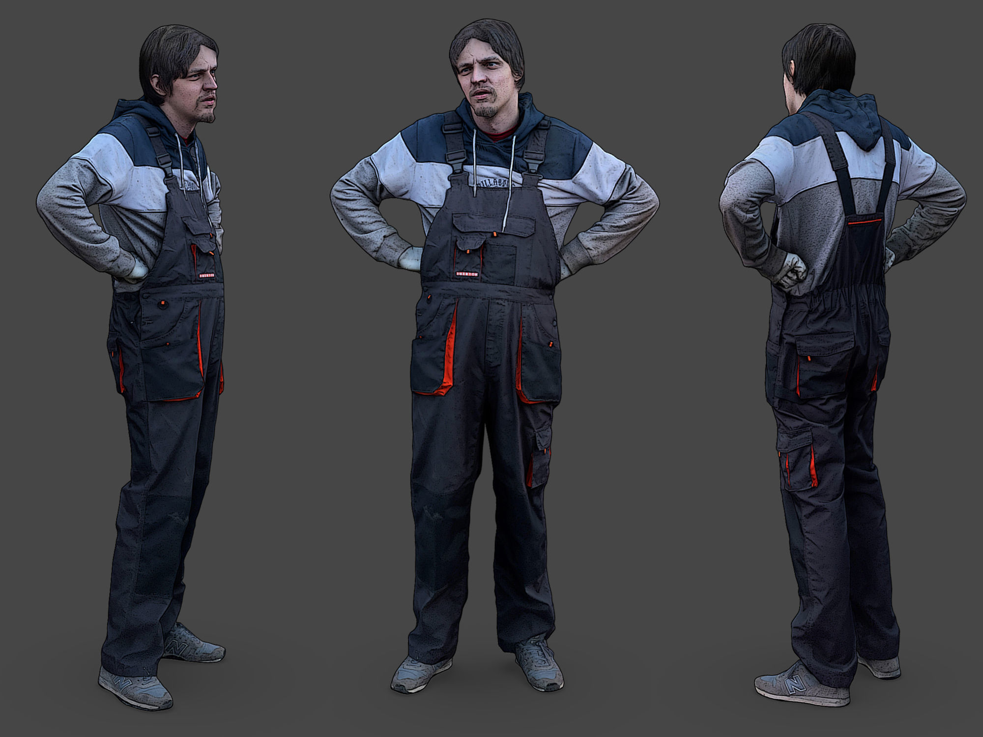 Stylized Car Mechanics Characters 3D Model Collection_25