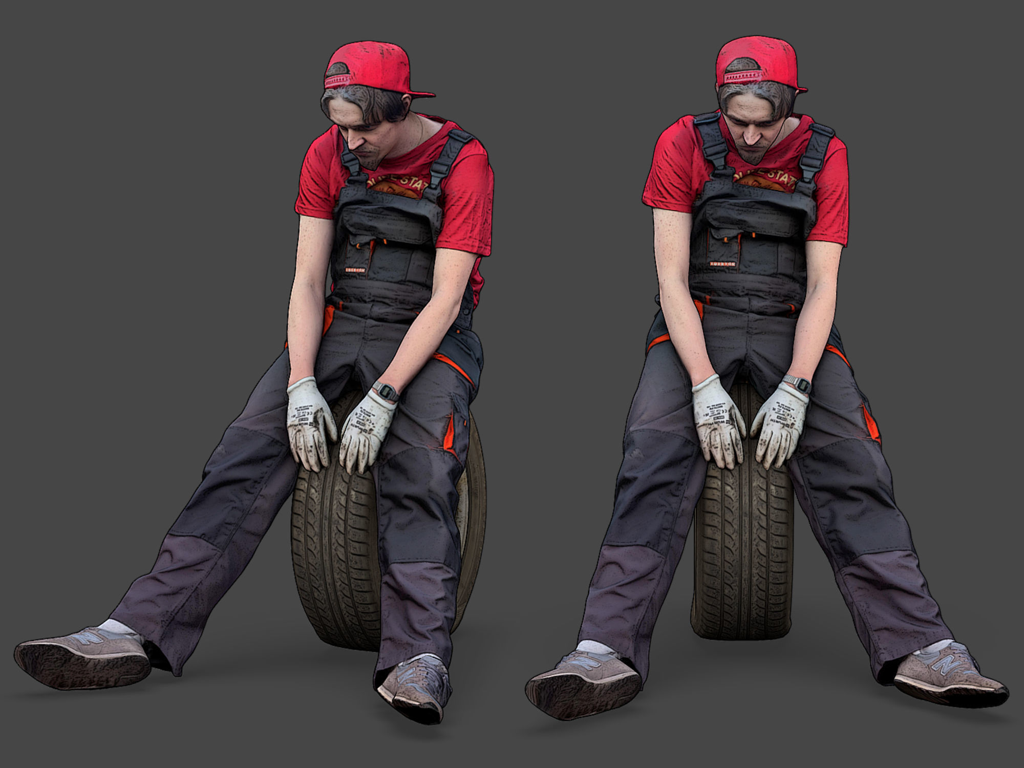 Stylized Car Mechanics Characters 3D Model Collection_38