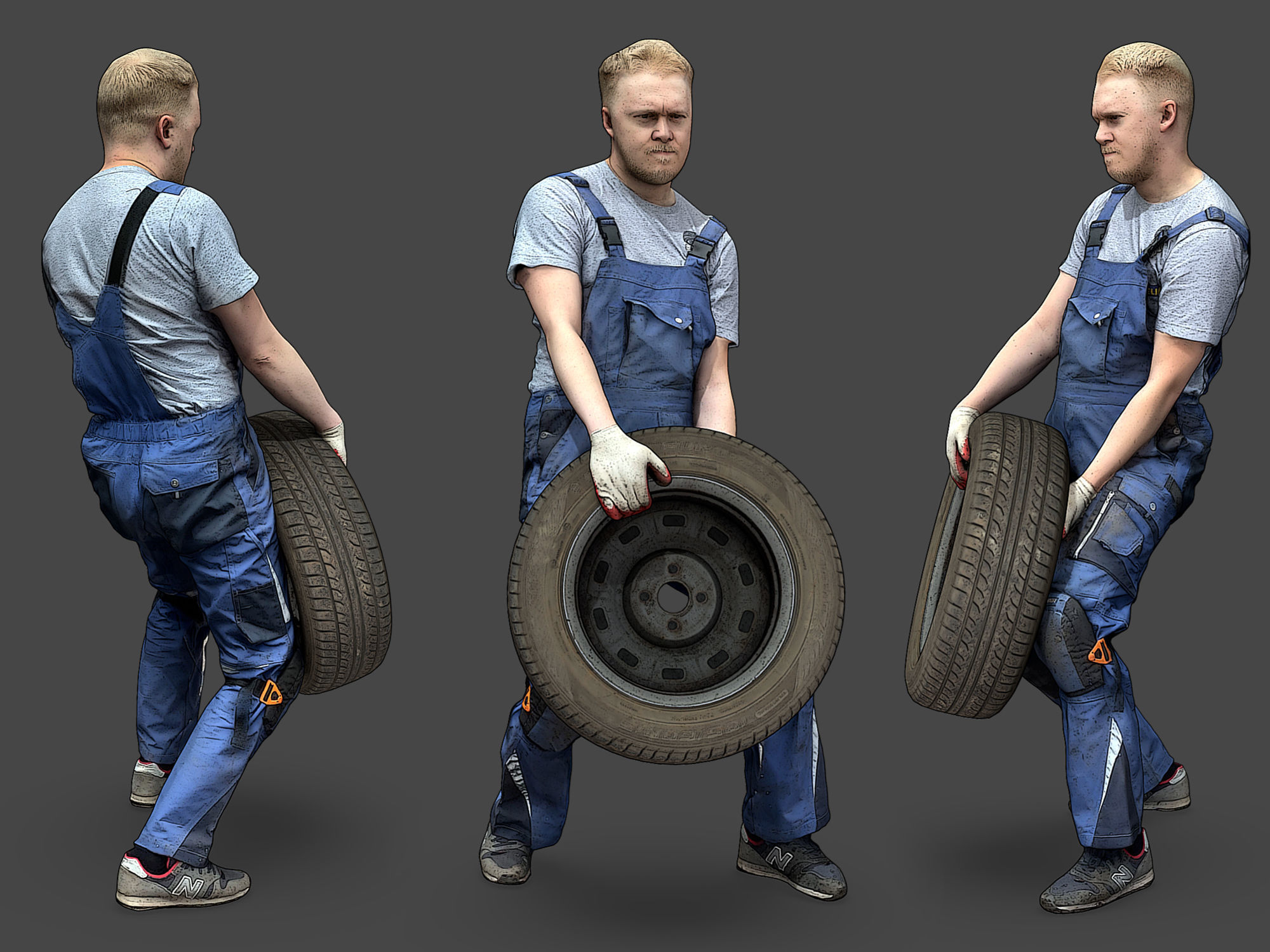Stylized Car Mechanics Characters 3D Model Collection_18