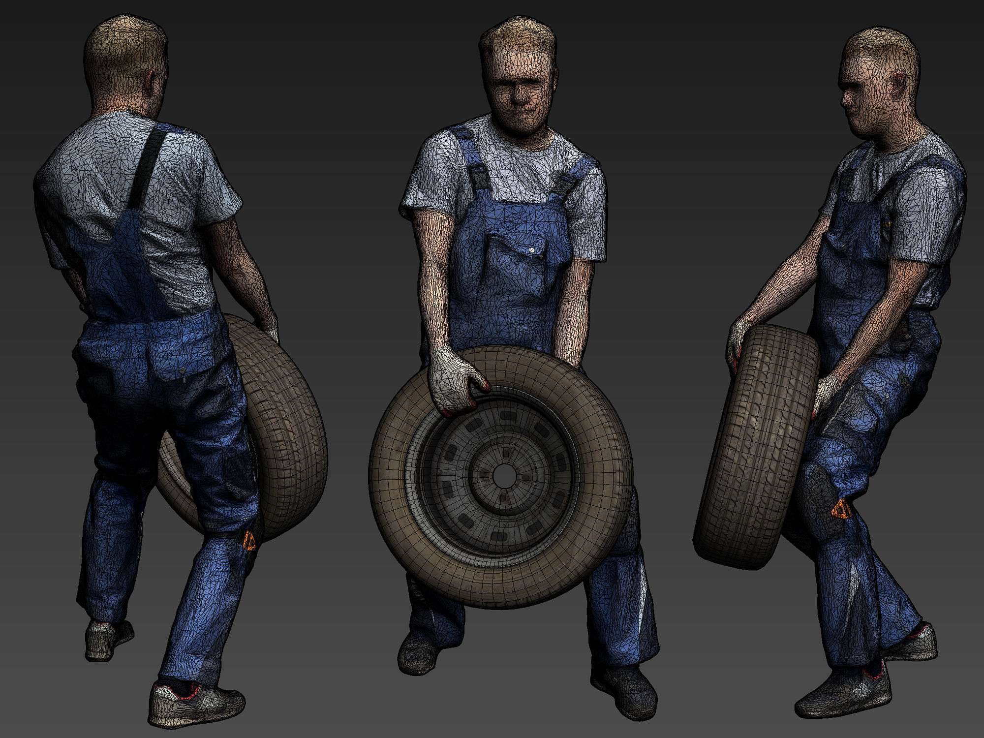 Stylized Car Mechanics Characters 3D Model Collection_24