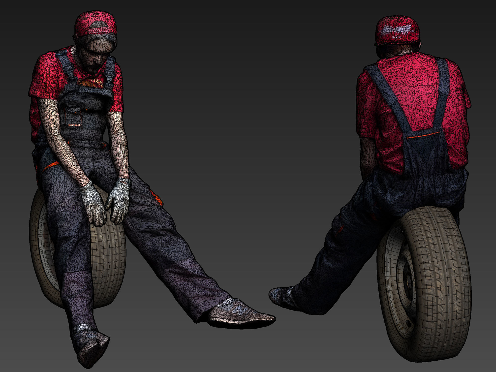 Stylized Car Mechanics Characters 3D Model Collection_40