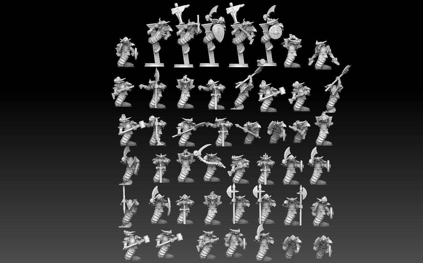 Snakemen Megapack 3D print model_2