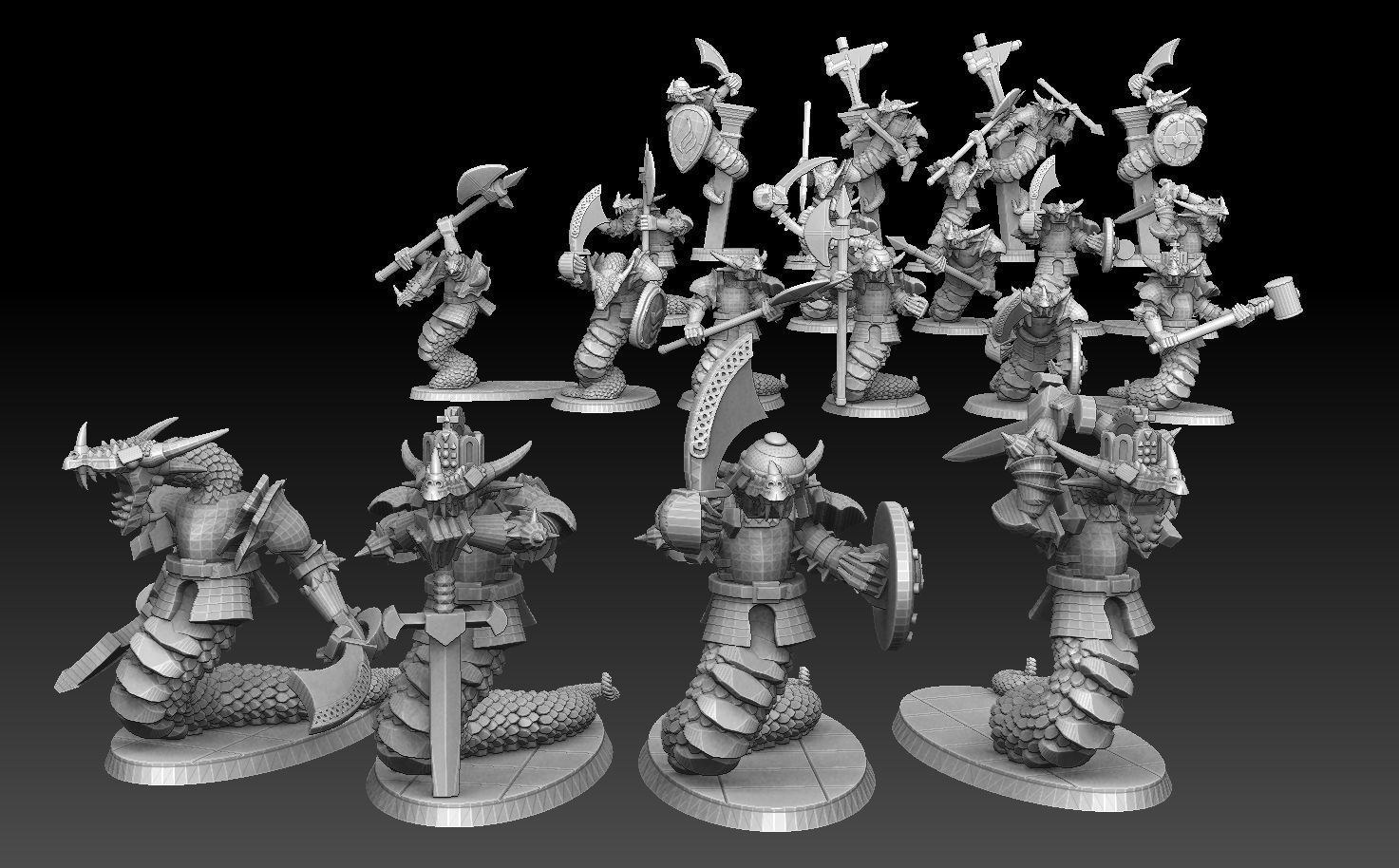 Snakemen Megapack 3D print model_5