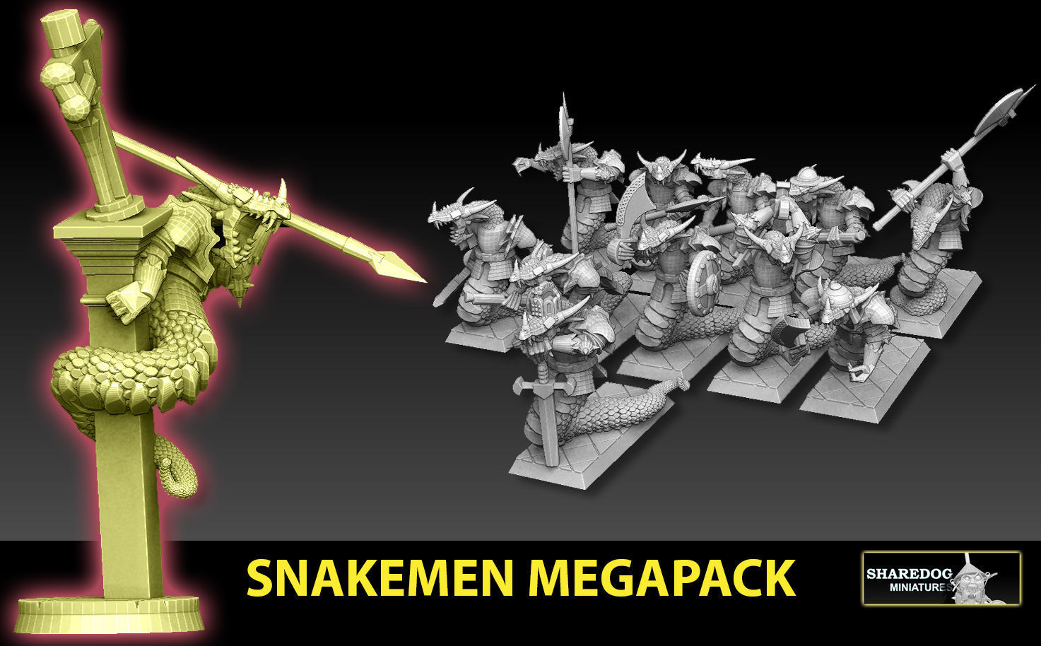 Snakemen Megapack 3D print model_1