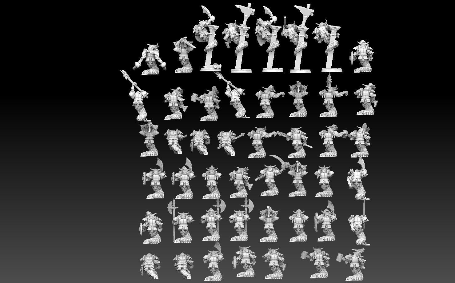 Snakemen Megapack 3D print model_3